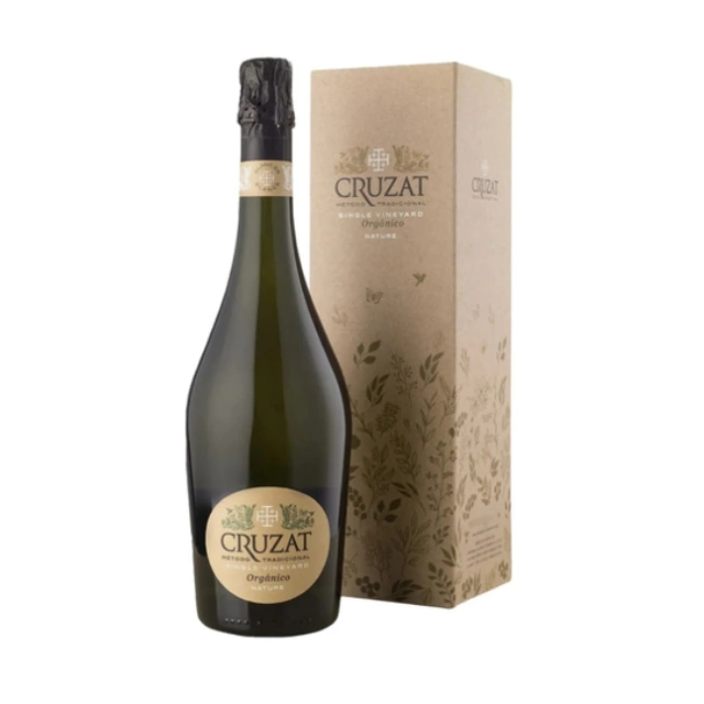 ESPUMANTE CRUZAT SINGLE VINEYARD ORGANICO NATURE X 750CC CON ESTUCHE